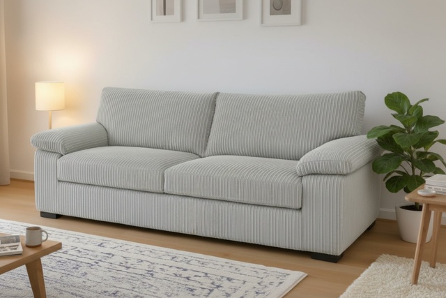 Jumbo Cord Fabric Sofa Collection - Modern Fabric Armchair, 4-Seater, or 3+2 Suite - image 1