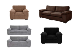 Jumbo Cord Fabric Sofa Collection - Modern Fabric Armchair, 4-Seater, or 3+2 Suite - thumbnail 3