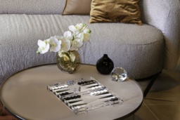 Jan Kauf Acrylic Luxury Backgammon Board - Modern Acrylic Decorative Game Table, 42.3cm x 35.6cm, Designer Home Accent - thumbnail 2