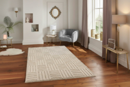 Machine Washable Soft Polyester Area Rug - Non-Slip, Modern Geometric, Scandi Style for Living Room, Bedroom & Kitchen - thumbnail 6