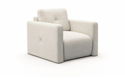 Wilfie Chenille Upholstered Armchair - Beige or Mustard - thumbnail 1