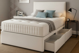 Oxford Divan Bed Set with Headboard & Custom Storage Options - 6 Sizes - thumbnail 1