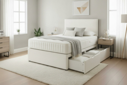 Oxford Divan Bed Set with Headboard & Custom Storage Options - 6 Sizes - thumbnail 6