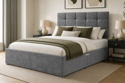 Jersey Divan Bed with Headboard - thumbnail 1
