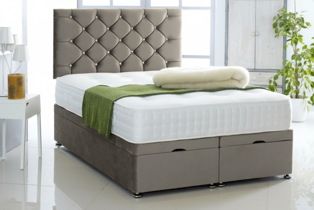 Chesterfield Ottoman Storage Bed with Lift-Up Mechanism & Headboard - image 1