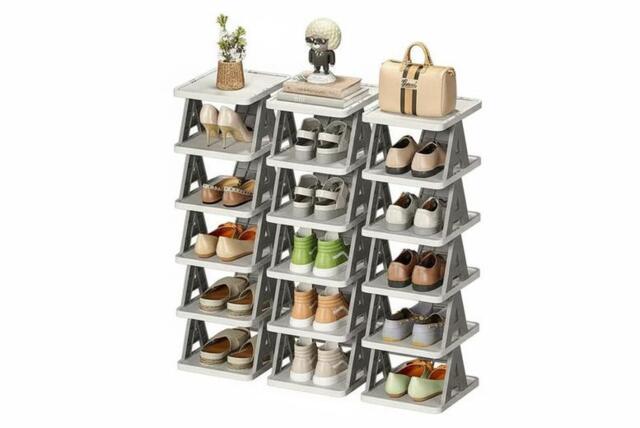 Maximize Space with Versatile 6-Tier Folding Plastic Shoe Rack Organizer - image 1