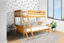 Endora Triple Delight Kids Wooden Bunk Bed with Safety Rails - thumbnail 4