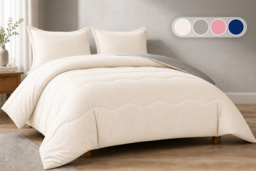 10.5 Tog Coverless & Reversible Duvet Set with Quilted Pillowcase - thumbnail 2