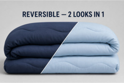 10.5 Tog Coverless & Reversible Duvet Set with Quilted Pillowcase - thumbnail 4