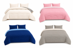 10.5 Tog Coverless & Reversible Duvet Set with Quilted Pillowcase - thumbnail 5