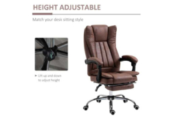 PRICE DROP! Vinsetto Deluxe Ergonomic Reclining Office Chair - Microfibre, Adjustable Height, Spacious Design - thumbnail 7