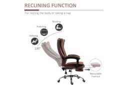 PRICE DROP! Vinsetto Deluxe Ergonomic Reclining Office Chair - Microfibre, Adjustable Height, Spacious Design - thumbnail 4
