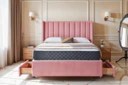 PRICE DROP! Wingline Divan Bed & Mattress - 8 Colours - 2 or 4 Drawers Option - thumbnail 2