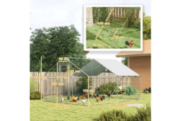 Large Chicken Run for 12-18 Chickens - Secure Outdoor Coop, Easy Clean, Weatherproof, Multi-Accessory - thumbnail 7