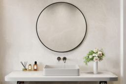 Round Metal Wall Mirror with Float Glass - 5 Sizes & 2 Colours - thumbnail 8
