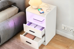 Kody 16-Colour LED Light Nightstand with Remote, 2 Power Outlets & 2 USB Ports - thumbnail 8