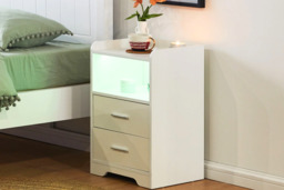 Kody 16-Colour LED Light Nightstand with Remote, 2 Power Outlets & 2 USB Ports - thumbnail 1