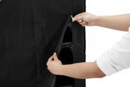 Modern 10-Tier Shoe Cabinet with Roll-Up Door - Side Storage Pockets & Spacious Design - thumbnail 4