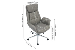 Adjustable High Back PU Office Chair - thumbnail 4