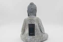 Solar LED Zen Buddha Garden Statue - Weatherproof Outdoor Lighting - thumbnail 3