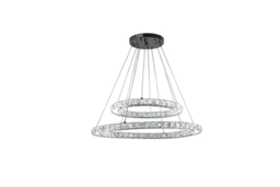 2-Tiered Adjustable Crystal LED Pendant Ceiling Light - thumbnail 5