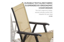 4× Foldable Metal Garden Chairs - Powder-Coated, Weather-Resistant, Set of 4 - Outdoor Patio Seating - thumbnail 8