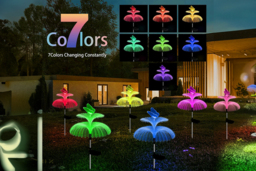 Solar Butterfly Fibre Optic Garden Lights - thumbnail 4