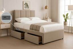 Rocca Divan Bed with USB Port and Memory Foam Mattress - thumbnail 2