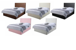 Faux Leather Divan Bed with Mattress & Storage Options - 6 Sizes & 5 Colours - thumbnail 7