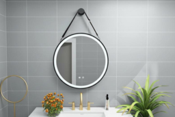 Round LED Mirror with Hanging Strap - thumbnail 6