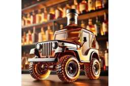 PRICE DROP! Jeep Glass Decorative Whiskey Bottle - Borosilicate Car-Shaped Home Bar Ornament, 300ml, Unique Table Decor - thumbnail 4