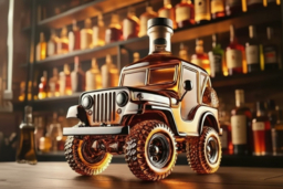 PRICE DROP! Jeep Glass Decorative Whiskey Bottle - Borosilicate Car-Shaped Home Bar Ornament, 300ml, Unique Table Decor - thumbnail 6