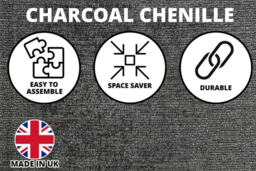 Premium Charcoal Chenille Divan Bed Base With Multiple Storage Choices - thumbnail 8