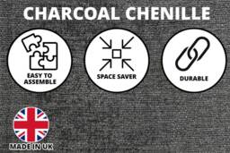 Premium Charcoal Chenille Divan Bed Base With Multiple Storage Choices - thumbnail 4