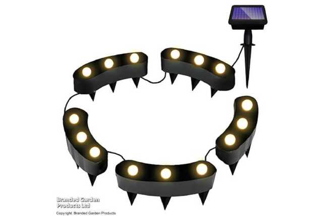 Solar LED Stake Lights - IP65 Waterproof, Warm White, 2m Lead - image 1