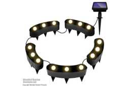 Solar LED Stake Lights - IP65 Waterproof, Warm White, 2m Lead - thumbnail 1