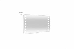 Fog-Free LED Bathroom Mirror with Touch Sensor, Clock & Shaver Socket