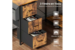 EcoFurnix L-Shaped Corner Desk - Sturdy Wood & Metal, Storage, Modern Living Room Workstation 120x78cm - thumbnail 7