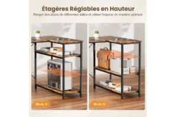 EcoFurnix L-Shaped Corner Desk - Sturdy Wood & Metal, Storage, Modern Living Room Workstation 120x78cm - thumbnail 4