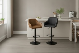 Adjustable Swivel Bar Stools Set of 2 - 2 Styles