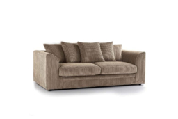 Dylan Coffee Fabric 3-Seater Sofa - Modern British Handmade Family Sofa - thumbnail 5