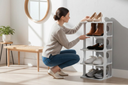 4-Tier Stackable Shoes Rack for Custom Modular Storage Solutions - thumbnail 7