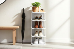 4-Tier Stackable Shoes Rack for Custom Modular Storage Solutions - thumbnail 2