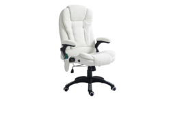 Vinsetto Boucle Ergonomic Six-Point Massaging & Heated Office Chair - Adjustable Recliner, High-Back, 120kg Capacity