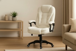 Vinsetto Boucle Ergonomic Six-Point Massaging & Heated Office Chair - Adjustable Recliner, High-Back, 120kg Capacity - thumbnail 1