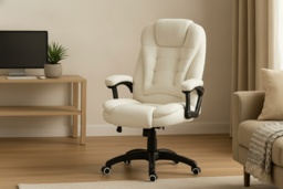 Vinsetto Boucle Ergonomic Six-Point Massaging & Heated Office Chair - Adjustable Recliner, High-Back, 120kg Capacity - thumbnail 2