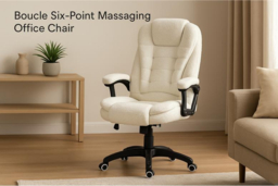 Vinsetto Boucle Ergonomic Six-Point Massaging & Heated Office Chair - Adjustable Recliner, High-Back, 120kg Capacity - thumbnail 6
