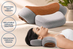 3-in-1 Cervical Massage Pillow with Heat and Traction Support - thumbnail 6