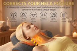 3-in-1 Cervical Massage Pillow with Heat and Traction Support - thumbnail 7