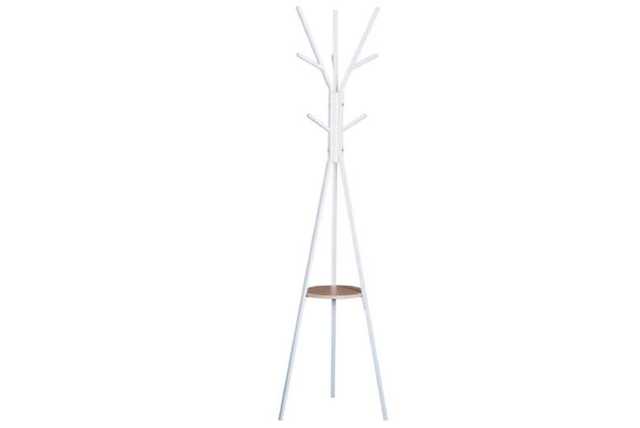 PRICE DROP! Modern White Metal Coat Rack Stand - Space-Saving Storage, 180cm Tall, Contemporary Hallway & Living Room Furniture - image 1